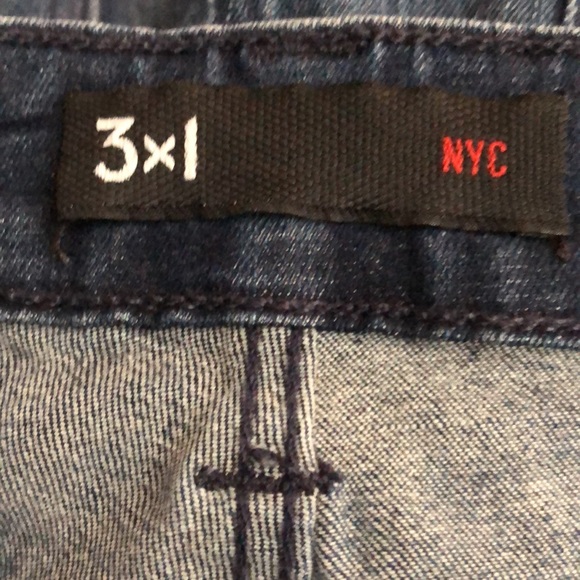 Anthropologie 3x1 Mid Rise Cargo pocket Cropped kick boot Jeans Size 26 - Picture 7 of 11